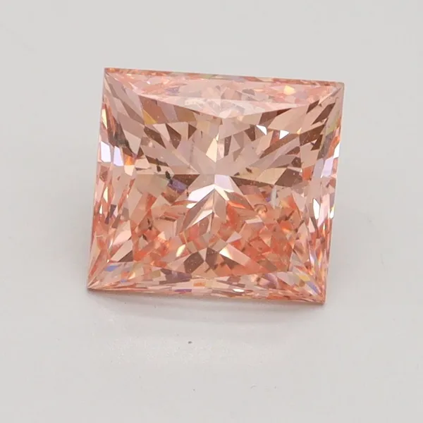 2.03ct PRINCESS Fancy Intense Pink SI2 Coloured Lab diamond