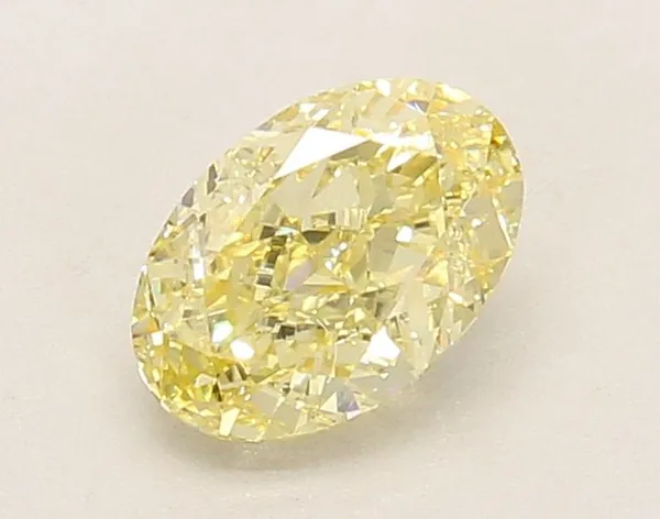 1.1ct OVAL Fancy Yellow VVS2 Coloured Lab diamond