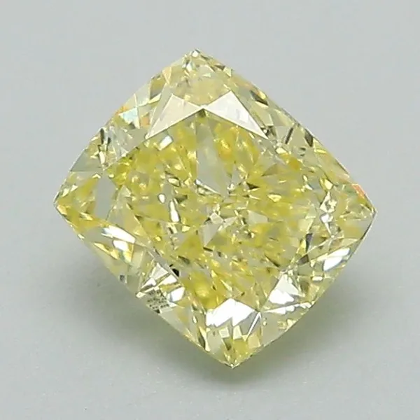 1.03ct CUSHION Fancy Intense Yellow VS1 Coloured Lab diamond