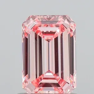 1.04ct EMERALD Fancy Intense Pink VS2 Coloured Lab diamond