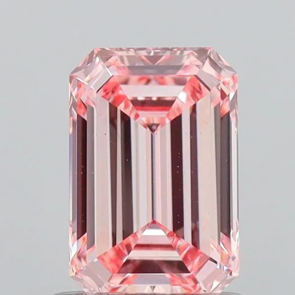 1.04ct EMERALD Fancy Intense Pink VS2 Coloured Lab diamond
