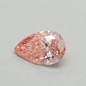 0.3ct PEAR Fancy Vivid Pink VS2 Coloured Lab diamond