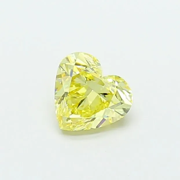 1.21ct HEART Fancy Yellow VS1 Coloured Lab diamond