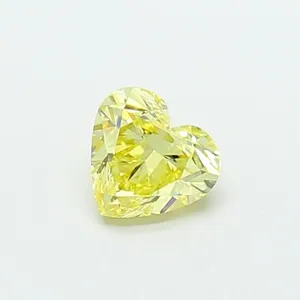 1.21ct HEART Fancy Yellow VS1 Coloured Lab diamond