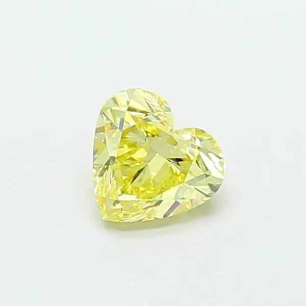 1.21ct HEART Fancy Yellow VS1 Coloured Lab diamond