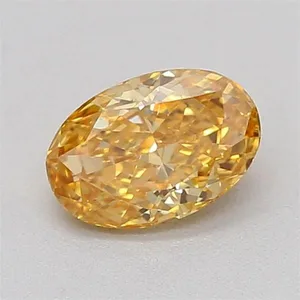 0.32ct OVAL Fancy Intense Brownish Yellow VVS2 Coloured Lab diamond
