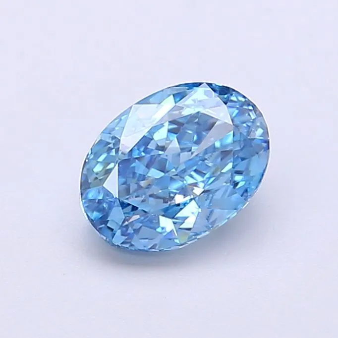 1.00ct OVAL Fancy Vivid Blue VS1 Coloured Lab diamond