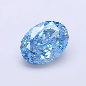 1ct OVAL Fancy Vivid Blue VS1 Coloured Lab diamond