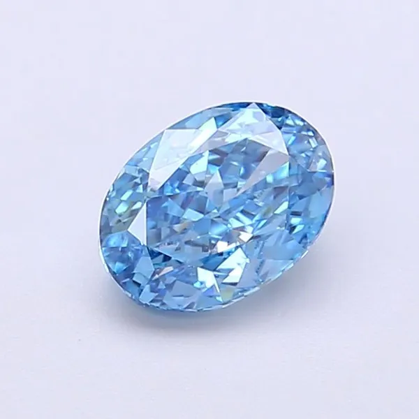 1ct OVAL Fancy Vivid Blue VS1 Coloured Lab diamond