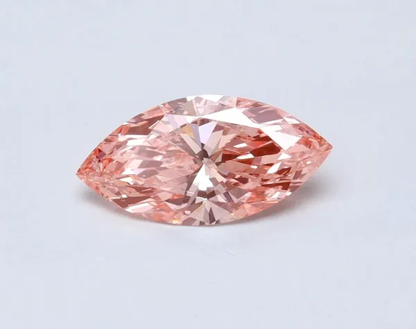 0.73ct MARQUISE Fancy Vivid Pink SI1 Coloured Lab diamond