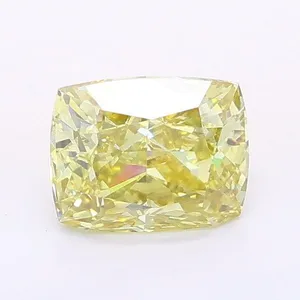 1.08ct CUSHION Fancy Yellow SI1 Coloured Lab diamond