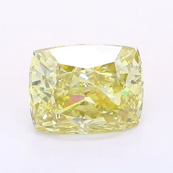 1.08ct CUSHION Fancy Yellow SI1 Coloured Lab diamond