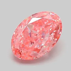 1.11ct OVAL Fancy Vivid Pink VVS2 Coloured Lab diamond