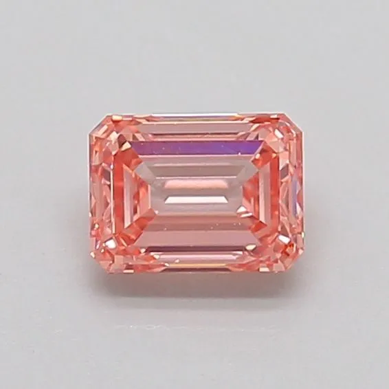0.51ct EMERALD Fancy Intense Pink VS1 Coloured Lab diamond