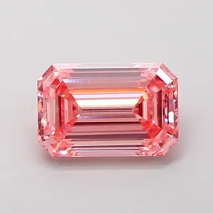 1.12ct EMERALD Fancy Vivid Pink VS1 Coloured Lab diamond