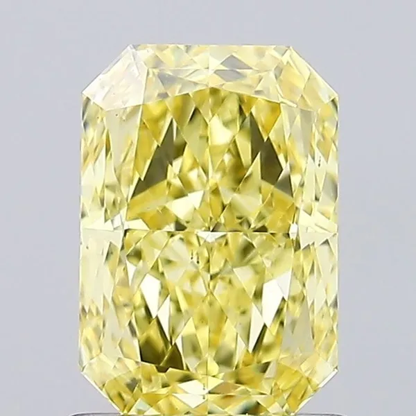 1.1ct RADIANT Fancy Intense Yellow VS1 Coloured Lab diamond