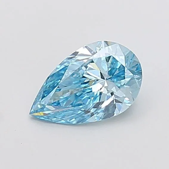 0.94ct PEAR Fancy Vivid Blue VS1 Coloured Lab diamond