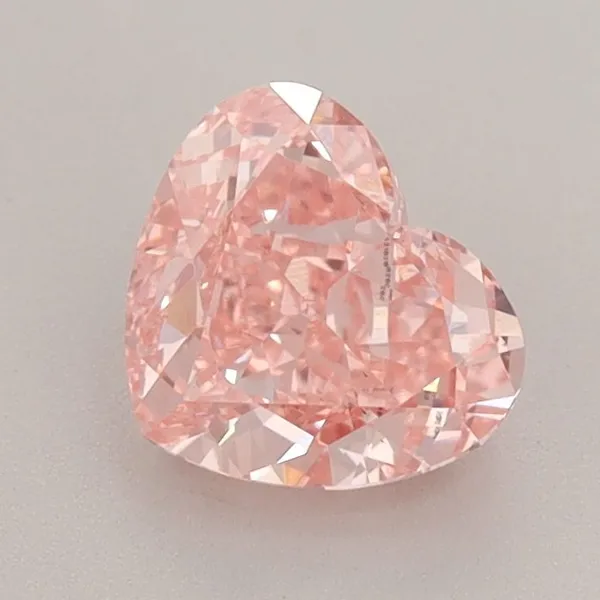 1.38ct HEART Fancy Vivid Pink VS1 Coloured Lab diamond