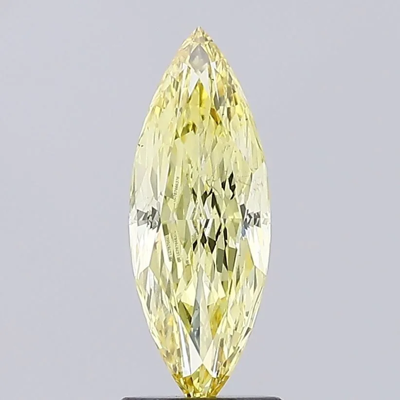 1.59ct MARQUISE Fancy Intense Yellow VS2 Coloured Lab diamond