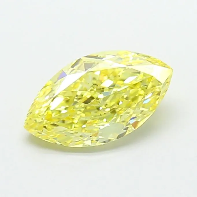 2.11ct MARQUISE Fancy Intense Yellow VS1 Coloured Lab diamond