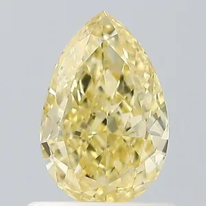 0.69ct PEAR Fancy Intense Yellow VS1 Coloured Lab diamond