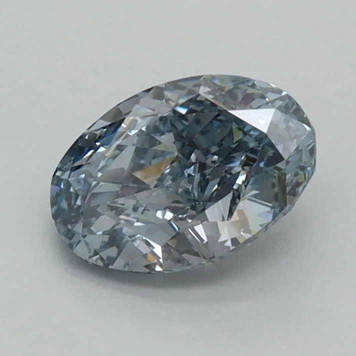 1.01ct OVAL Fancy Vivid Blue VS1 Coloured Lab diamond