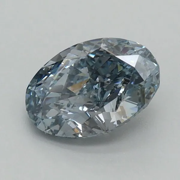 1.01ct OVAL Fancy Vivid Blue VS1 Coloured Lab diamond