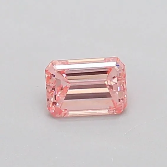 0.31ct EMERALD Fancy Intense Pink VS1 Coloured Lab diamond