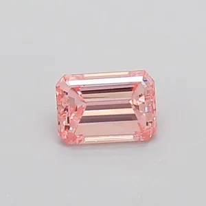 0.31ct EMERALD Fancy Intense Pink VS1 Coloured Lab diamond