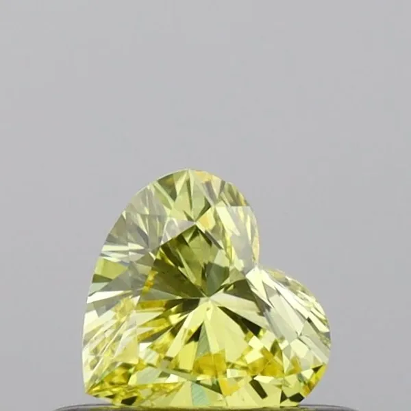 0.3ct HEART Fancy Vivid Yellow VS1 Coloured Lab diamond