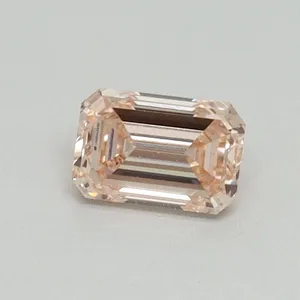0.45ct EMERALD Fancy Pink VS1 Coloured Lab diamond