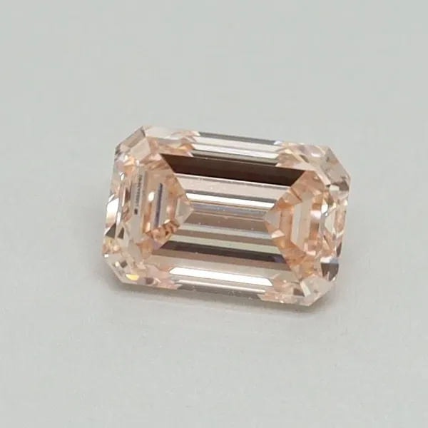0.45ct EMERALD Fancy Pink VS1 Coloured Lab diamond