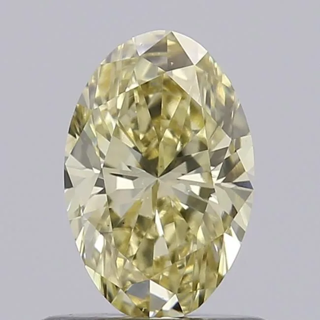 0.65ct OVAL Fancy Light Yellow VS1 Coloured Lab diamond