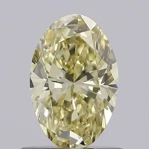 0.65ct OVAL Fancy Light Yellow VS1 Coloured Lab diamond