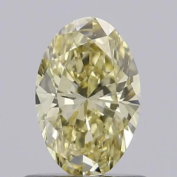 0.65ct OVAL Fancy Light Yellow VS1 Coloured Lab diamond