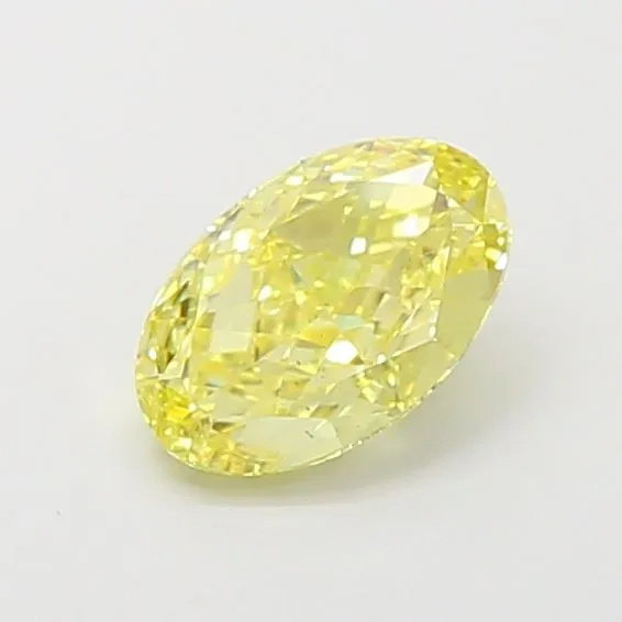 1.08ct OVAL Fancy Intense Yellow VS2 Coloured Lab diamond