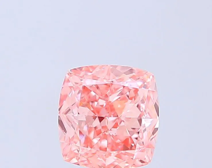 1.48ct CUSHION Fancy Vivid Pink VS1 Coloured Lab diamond