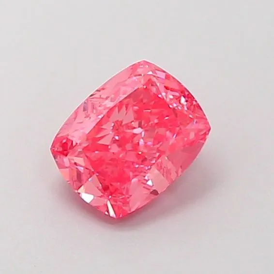 1.01ct CUSHION Fancy Vivid Pink VVS1 Coloured Lab diamond