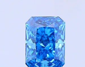 0.6ct RADIANT Fancy Vivid Blue VS1 Coloured Lab diamond