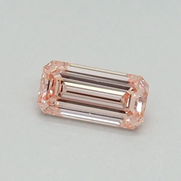 0.31ct EMERALD Fancy Intense Pink VS2 Coloured Lab diamond