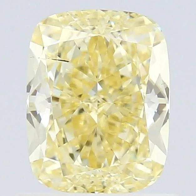 1.17ct CUSHION Fancy Intense Yellow VS2 Coloured Lab diamond