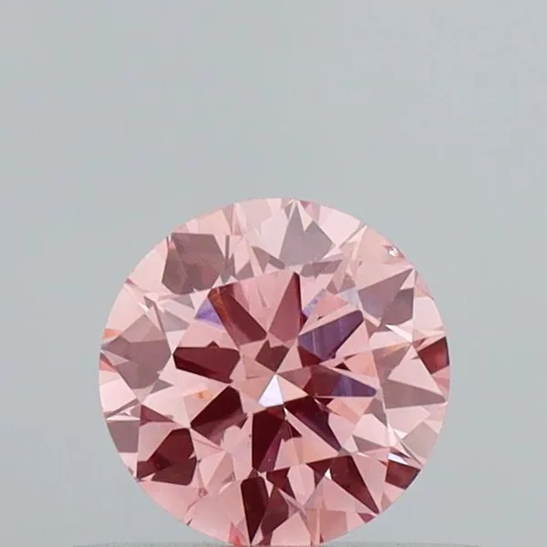 0.45ct ROUND Fancy Intense Pink VS2 Coloured Lab diamond
