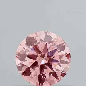 0.45ct ROUND Fancy Intense Pink VS2 Coloured Lab diamond