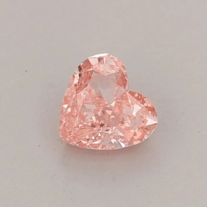 0.43ct HEART Fancy Vivid Pink VVS2 Coloured Lab diamond