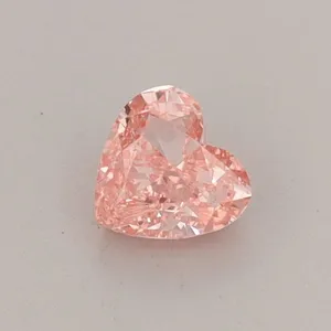 0.43ct HEART Fancy Vivid Pink VVS2 Coloured Lab diamond