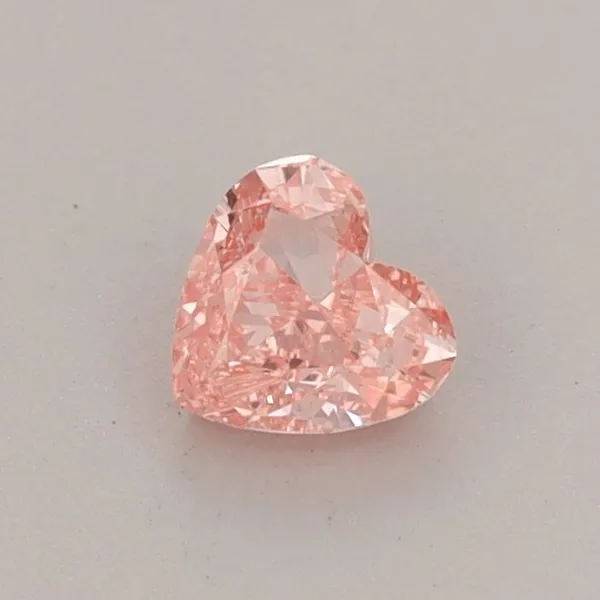 0.43ct HEART Fancy Vivid Pink VVS2 Coloured Lab diamond