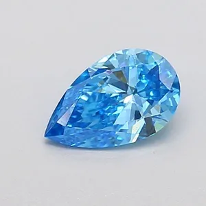 0.5ct PEAR Fancy Vivid Blue VS1 Coloured Lab diamond