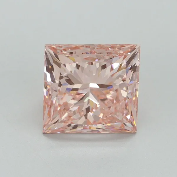 4.51ct PRINCESS Fancy Intense Pink VS2 Coloured Lab diamond