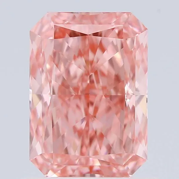 1.05ct RADIANT Fancy Vivid Pink VS1 Coloured Lab diamond
