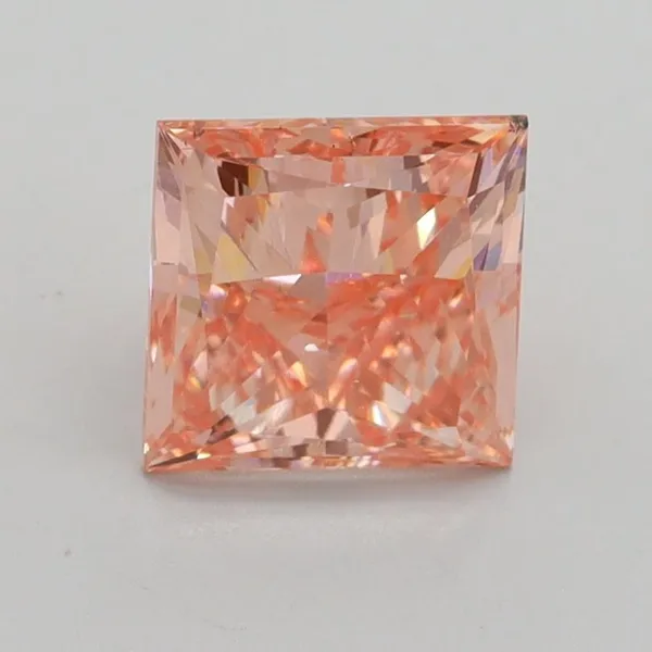 1.51ct PRINCESS Fancy Intense Pink SI1 Coloured Lab diamond
